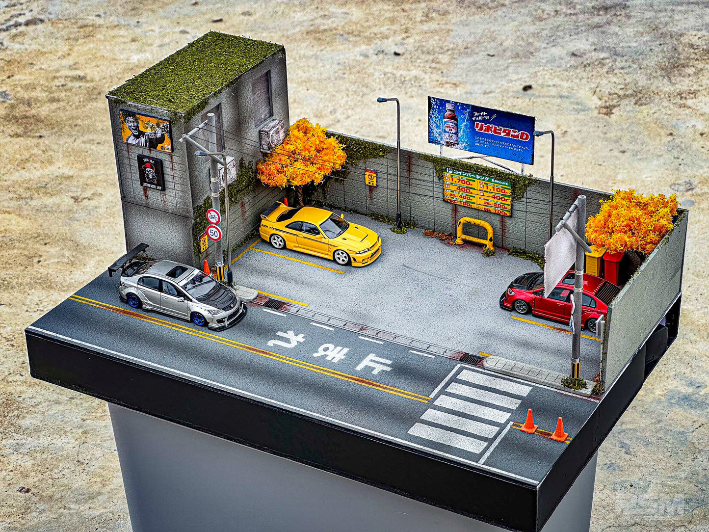 Japanese style Behind Building Parking Lot