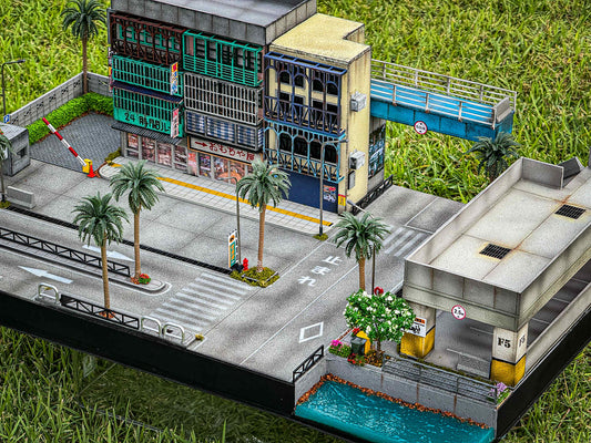 Japanese style street diorama