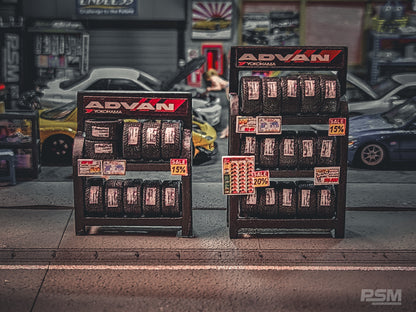 Advan Tire Display Shelves