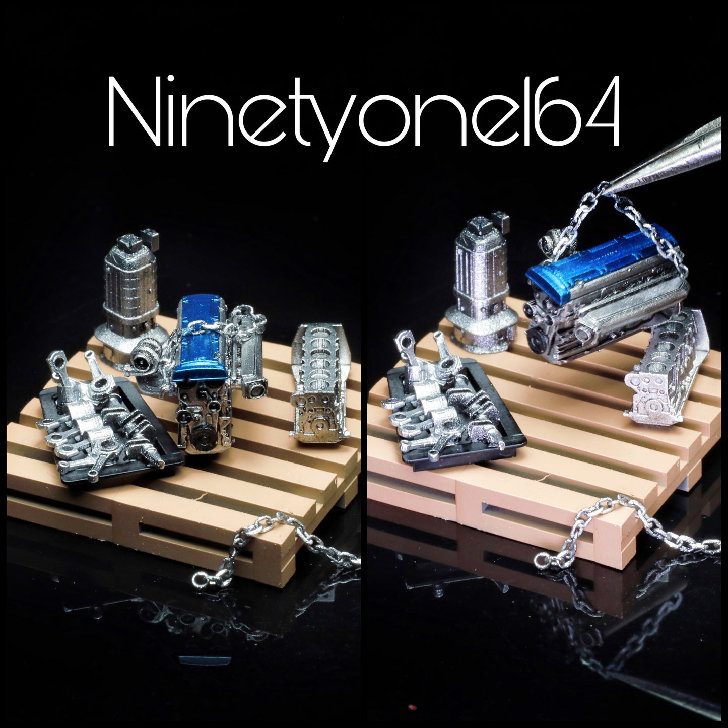 SET13 : Engine Crane K20/RB26/2JZ [Ninetyone1/64]