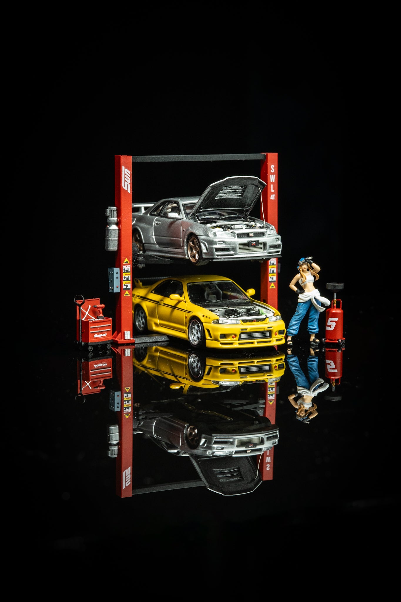 SET16 : Two Post Car Lift [Ninetyone1/64]