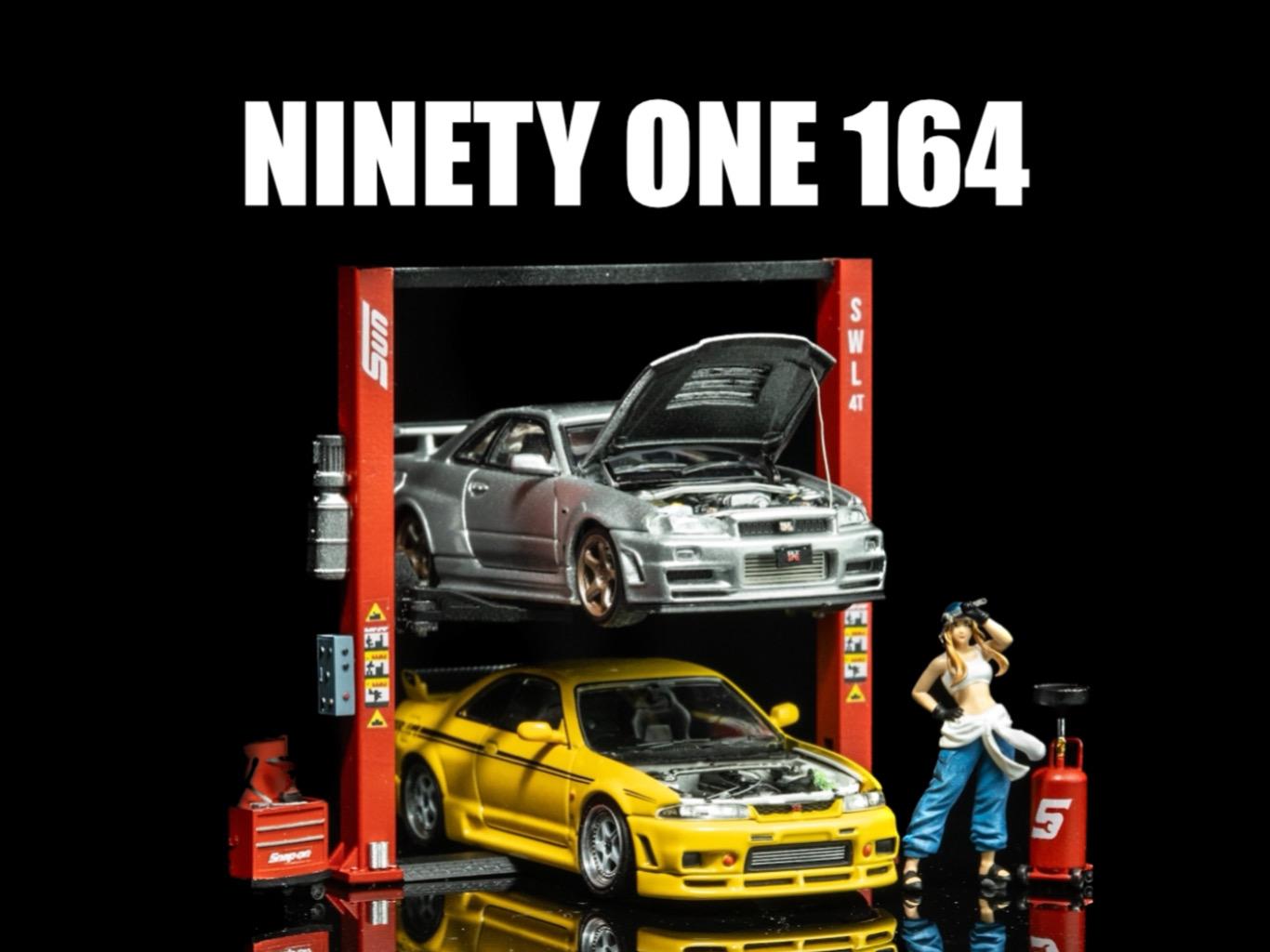 SET16 : Two Post Car Lift [Ninetyone1/64]