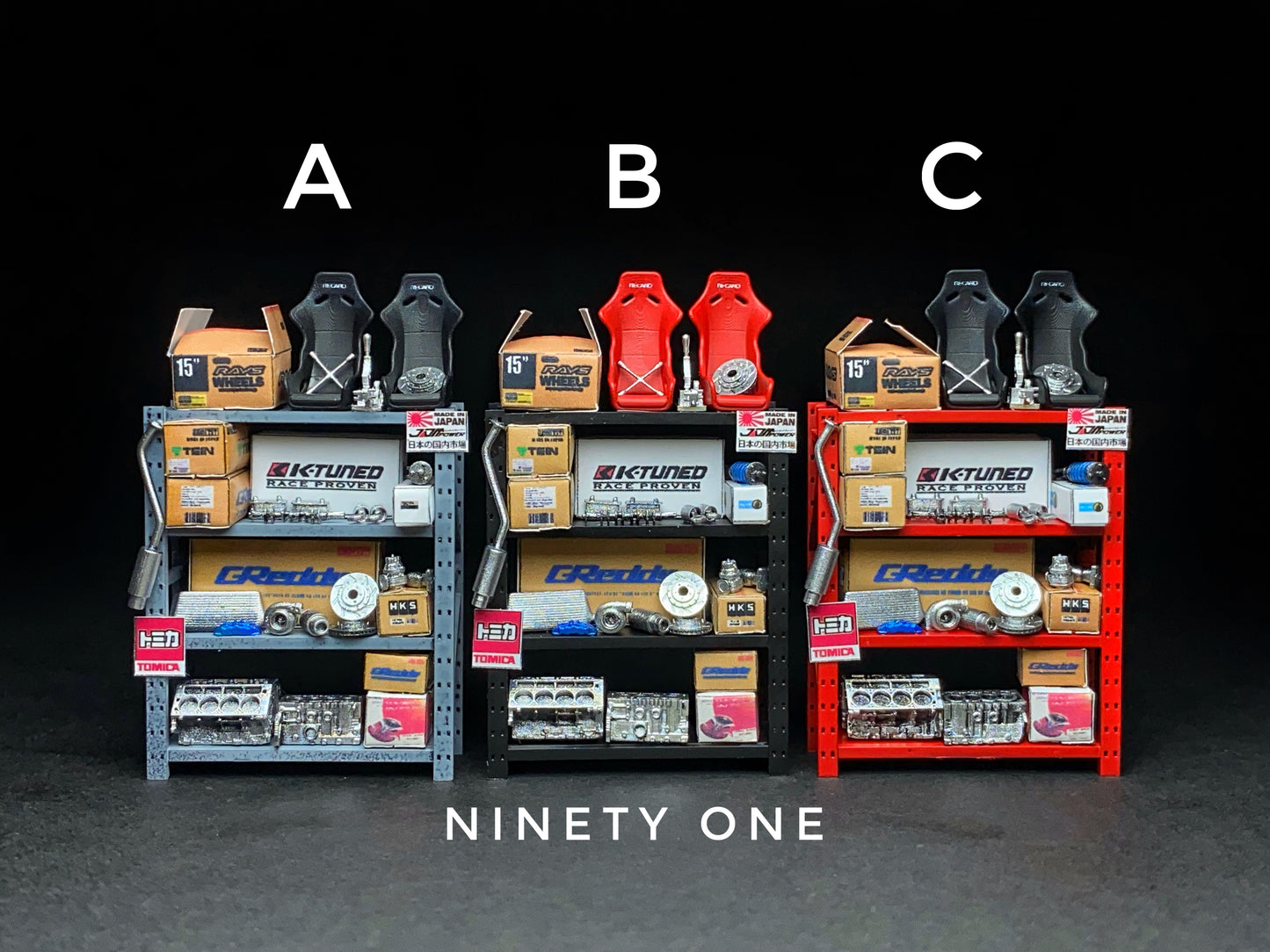 SET12 : Auto Parts Shelving [Ninetyone1/64]