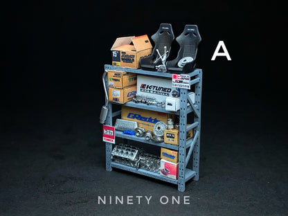 SET12 : Auto Parts Shelving [Ninetyone1/64]