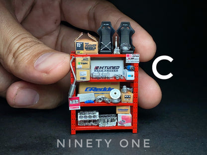 SET12 : Auto Parts Shelving [Ninetyone1/64]