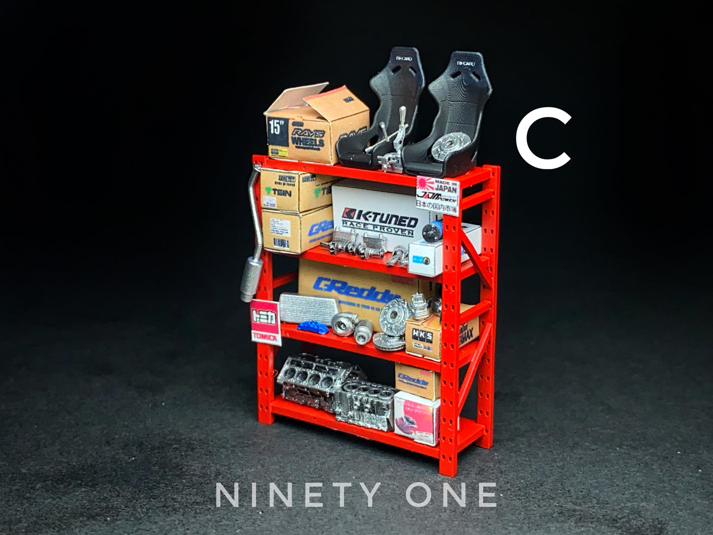 SET12 : Auto Parts Shelving [Ninetyone1/64]