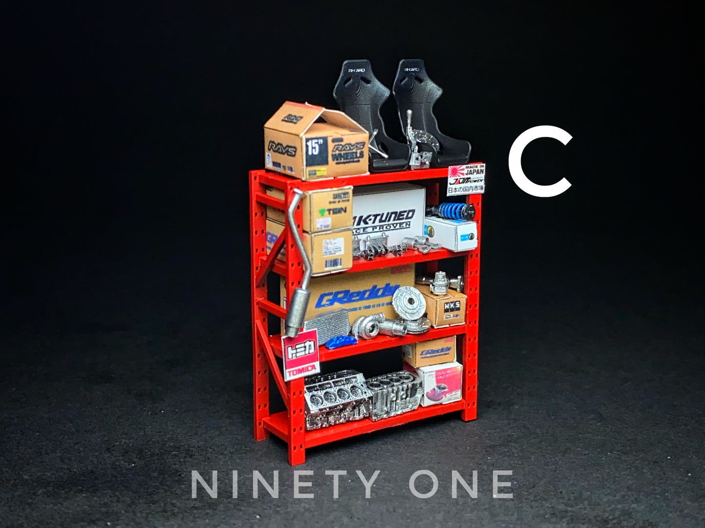 SET12 : Auto Parts Shelving [Ninetyone1/64]