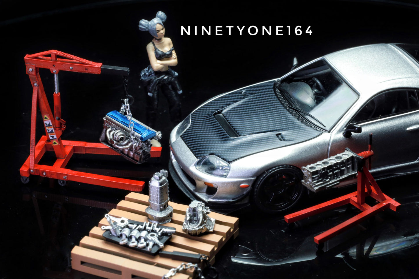 SET13 : Engine Crane K20/RB26/2JZ [Ninetyone1/64]