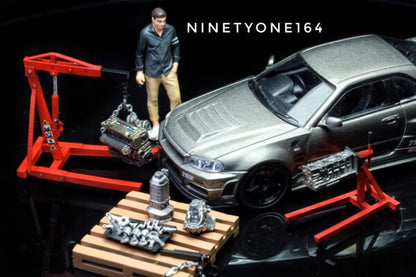 SET13 : Engine Crane K20/RB26/2JZ [Ninetyone1/64]