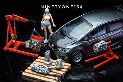 SET13 : Engine Crane K20/RB26/2JZ [Ninetyone1/64]