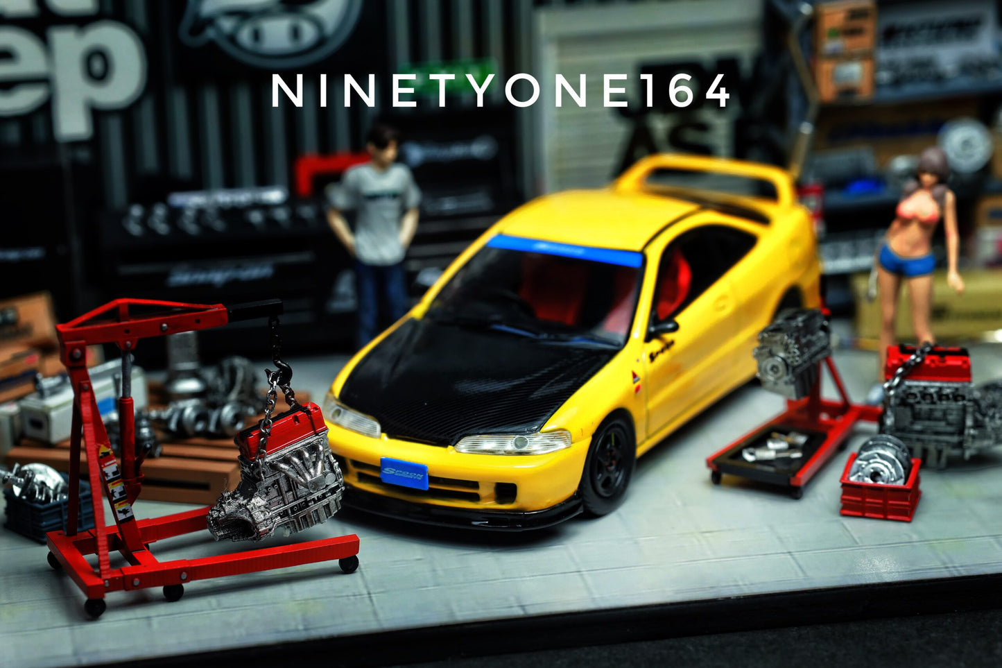 SET13 : Engine Crane K20/RB26/2JZ [Ninetyone1/64]