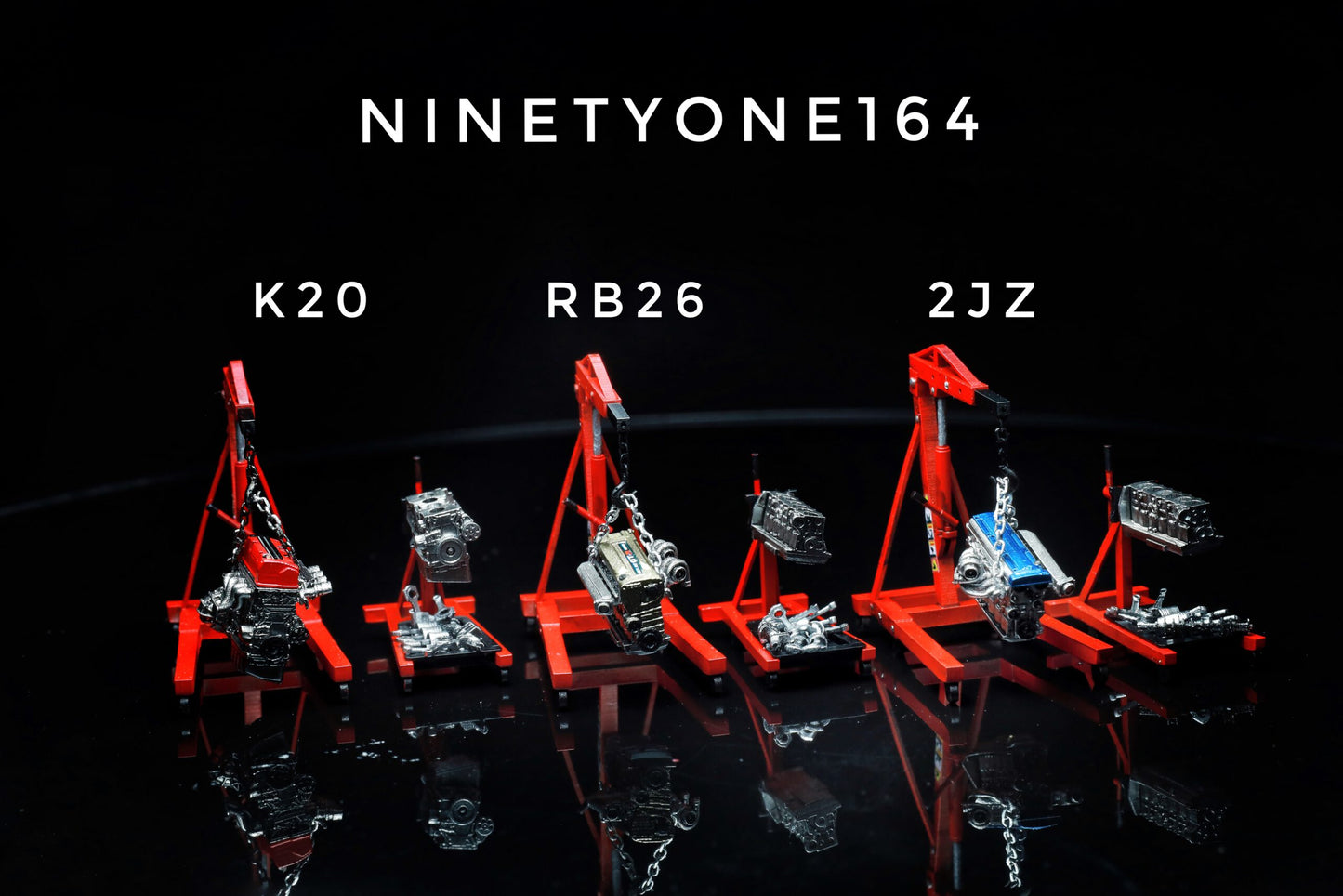 SET13 : Engine Crane K20/RB26/2JZ [Ninetyone1/64]